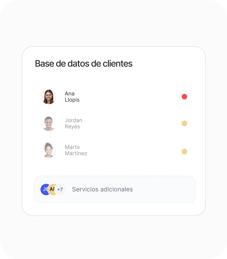 Base de datos de clientes en Sesame HR
