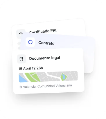 Certificado PRL, contrato y documento legal en Sesame HR