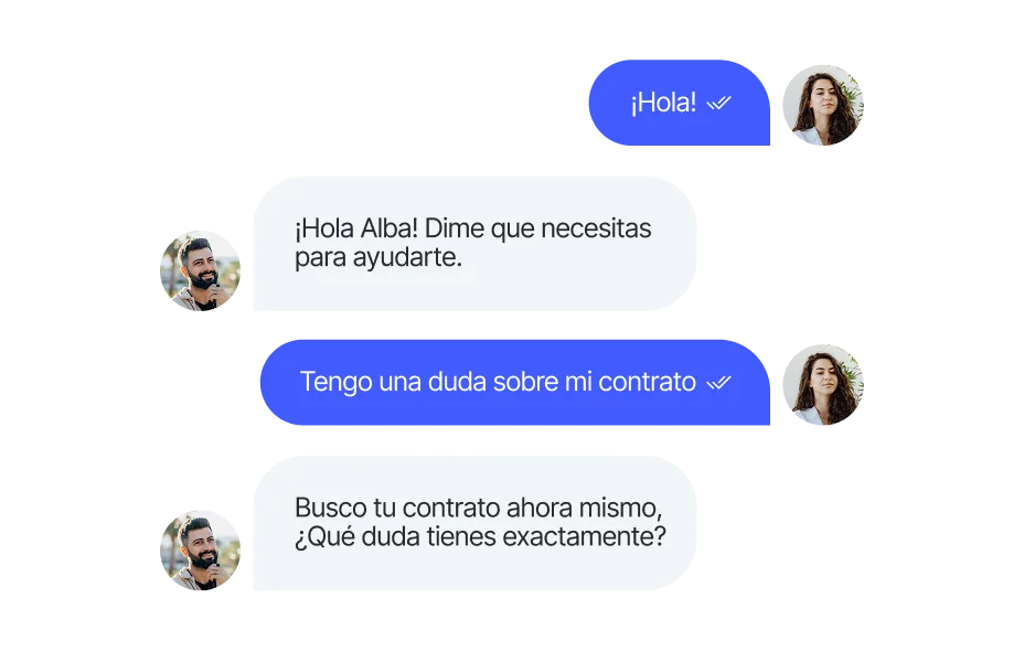 Conversación del chat con RR. HH.