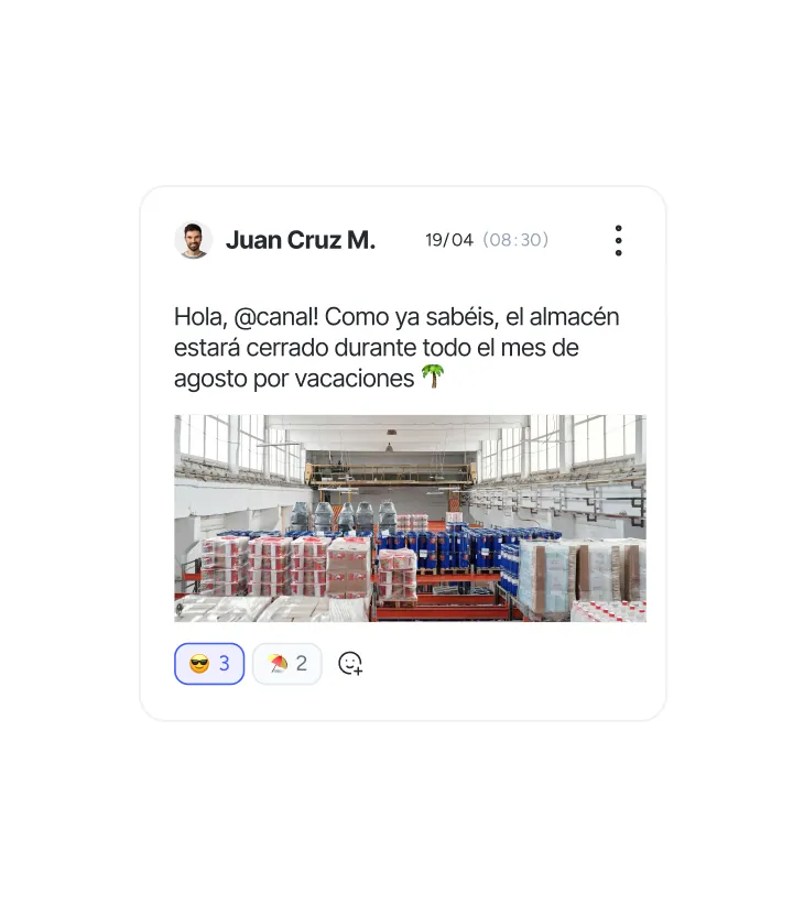 Comunicación interna en Sesame HR